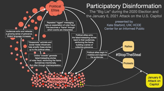 What is participatory disinformation?