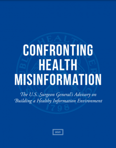 Confronting Health Misinformation advisory from U.S. Surgeon General Vivek Murthy