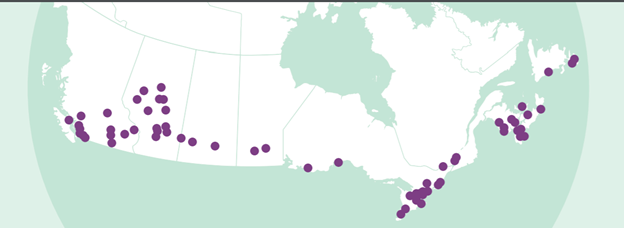CIVIX Canada study participation map