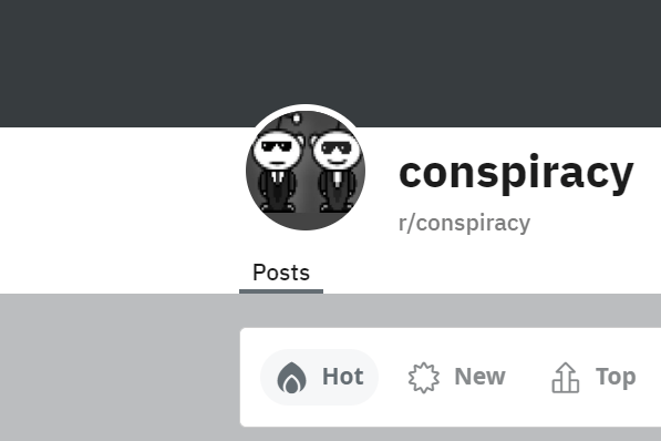 Screengrab of r/conspiracy on Reddit
