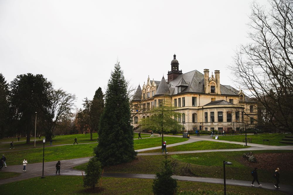 A look at Parrington Hall on a dreary January Day.